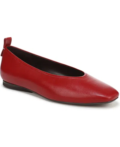 Naturalizer Carla Square Toe Ballet Flats In Red