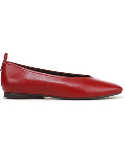Naturalizer Carla Square Toe Ballet Flats In Red