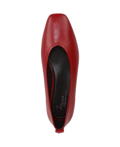 Naturalizer Carla Square Toe Ballet Flats In Red