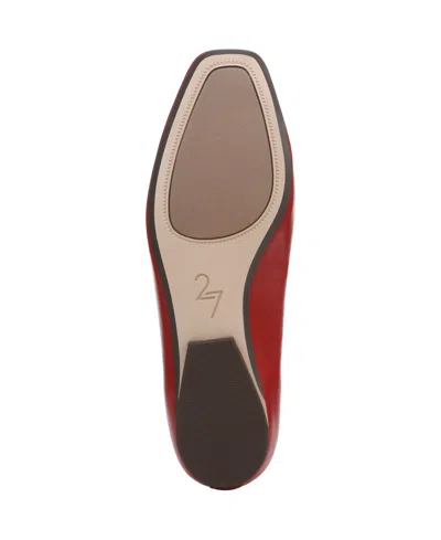 Naturalizer Carla Square Toe Ballet Flats In Red
