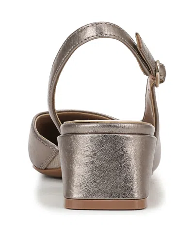 Naturalizer Jayla Mid-heel Square Toe Slingback Pumps In Animal Print