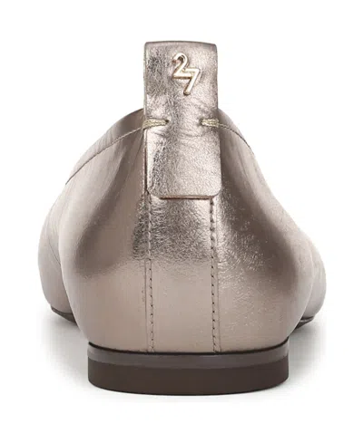 Naturalizer Carla Square Toe Ballet Flats In Silver