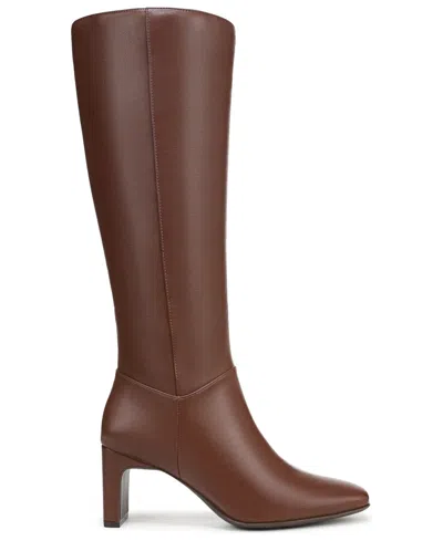 Naturalizer Women's Nona Extra Wide Calf Zip Tall Boots In Brown