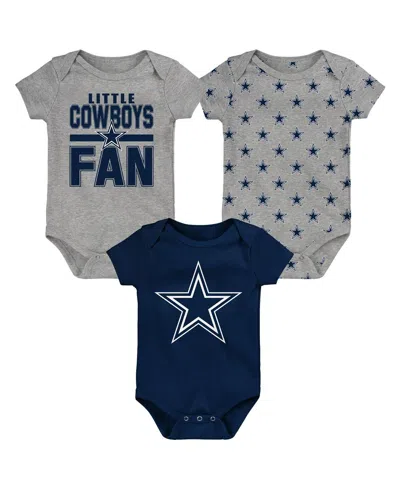 Outerstuff Newborn 3-piece Dallas Cowboys Little Tike Bodysuit Set In Multi