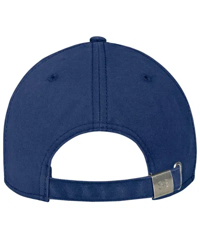 Under Armour Men's Navy Notre Dame Fighting Irish College Essentials Washed Cotton Blend Adjustable Hat In Blue
