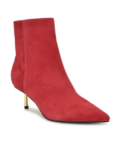 Nine West Hamesa Pointed Toe Bootie In Red