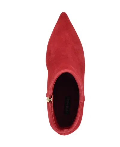 Nine West Hamesa Pointed Toe Bootie In Red