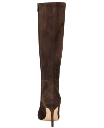 Nine West Women's Cook Tall Stiletto Dress Boots In Brown