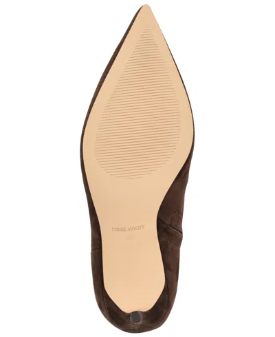 Nine West Women's Cook Tall Stiletto Dress Boots In Brown