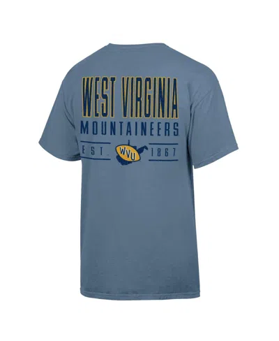 Comfortwash Men's Blue West Virginia Mountaineers Big Name T-shirt In Blue