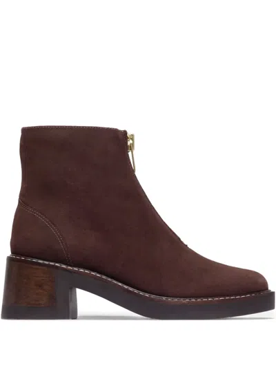 Bernardo 22mm Tess Zip-front Ankle Boots In Brown