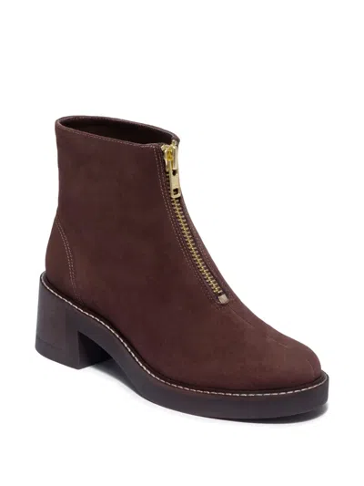 Bernardo 22mm Tess Zip-front Ankle Boots In Brown