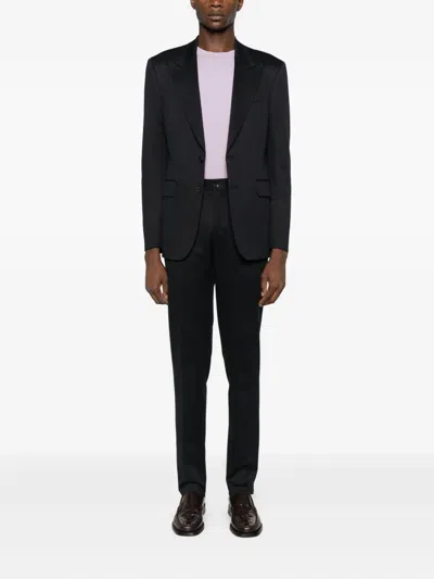 Etro Single-breasted Suit In Black