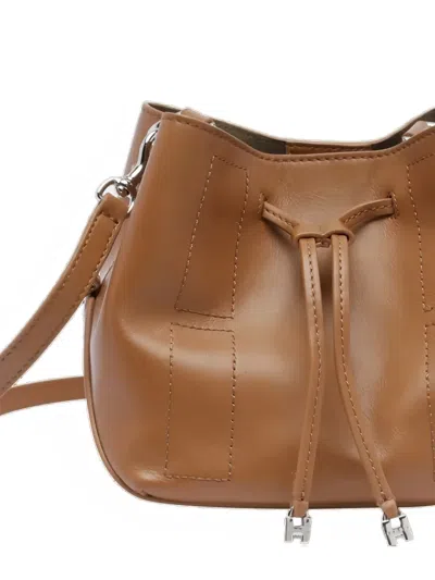 Hogan Mini Hocket Drawstring Shoulder Bag In Brown