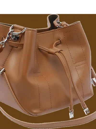 Hogan Mini Hocket Drawstring Shoulder Bag In Brown