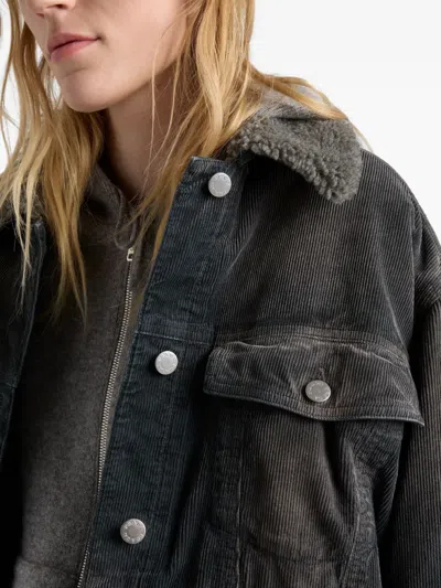 Prada Corduroy Blouson Jacket In Gray