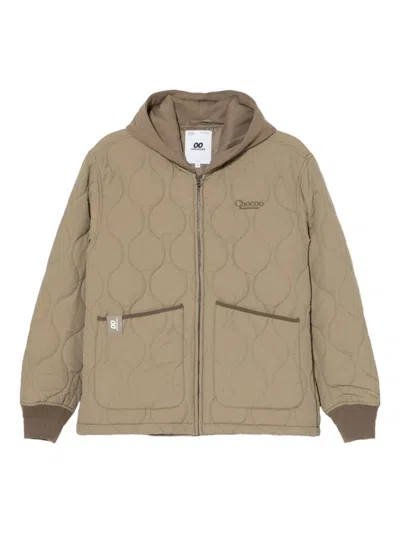 Chocoolate Logo-embroidered Padded Jacket In Neutral