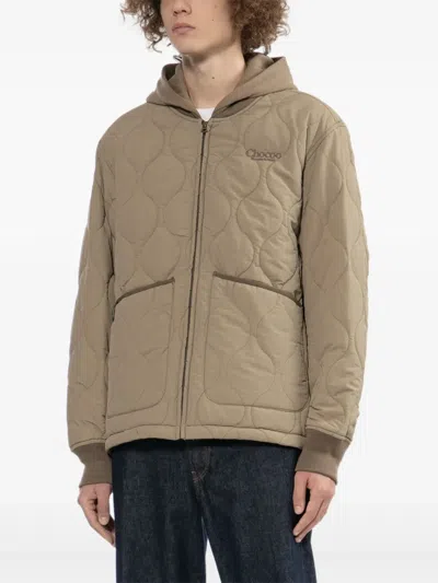 Chocoolate Logo-embroidered Padded Jacket In Neutral