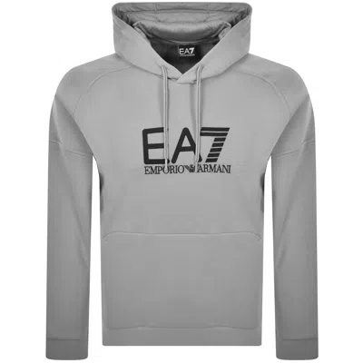 Ea7 Emporio Armani Logo Hoodie Grey In Gray