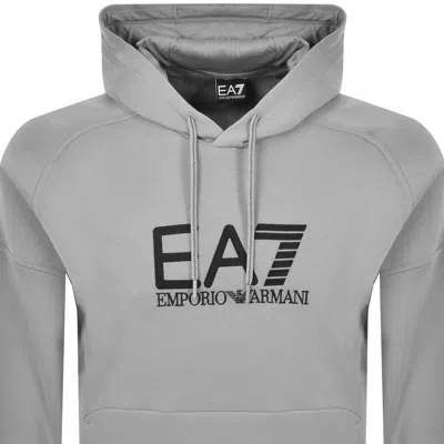 Ea7 Emporio Armani Logo Hoodie Grey In Gray