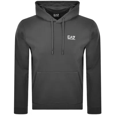 Ea7 Emporio Armani Logo Hoodie Grey In Gray