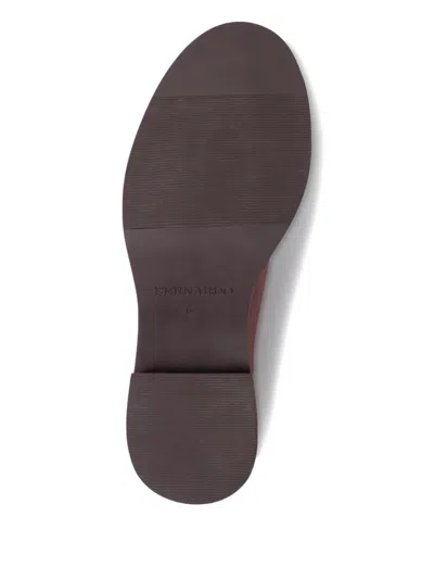 Bernardo Tess Leather Front-zip Ankle Boots In Brown