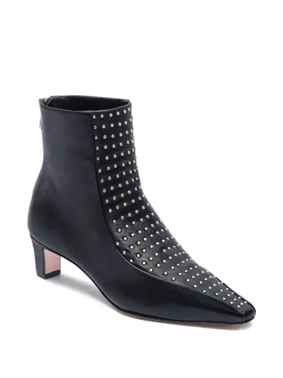 Bernardo 50mm Esme Pointed-toe Studded Ankle Boots In Black