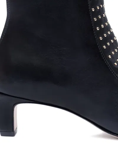 Bernardo 50mm Esme Pointed-toe Studded Ankle Boots In Black