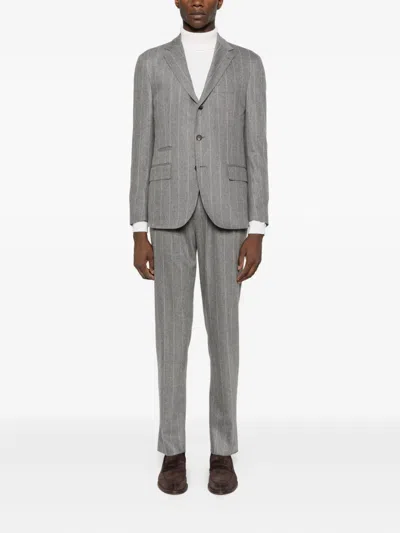 Eleventy Tailored Suit And Straight-leg Trousers In Gray