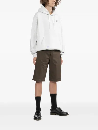 Chocoolate X Russell Athletic Bear-embroidered Hoodie In White