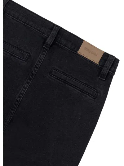 Mayoral Gradient-effect Denim Jeans In Black