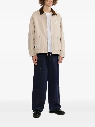 Izzue Logo-patch Jacket In Neutral