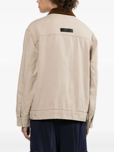 Izzue Logo-patch Jacket In Neutral