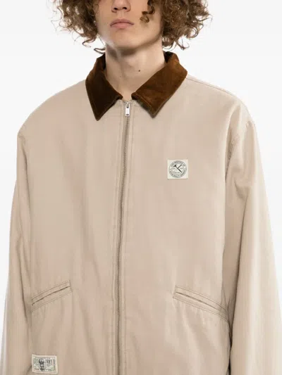 Izzue Logo-patch Jacket In Neutral