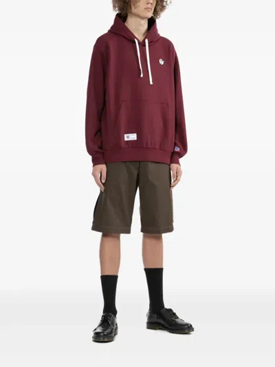 Chocoolate X Russell Athletic Bear-embroidered Hoodie In Animal Print