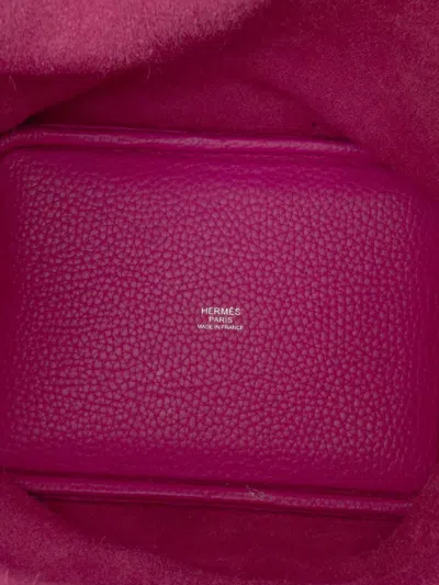 Pre-owned Hermes 2018 Clemence Picotin Lock 18 Handbag In Pink