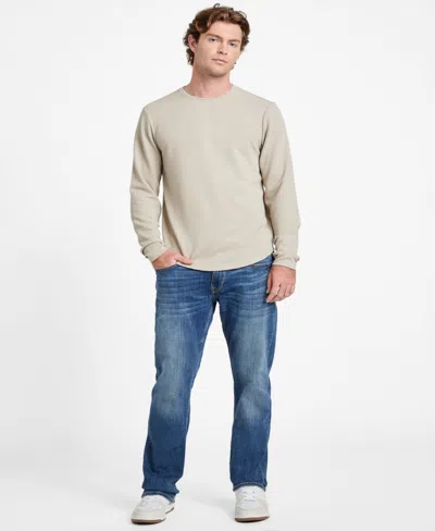 Guess Men's Textured Long-sleeve T-shirt In White