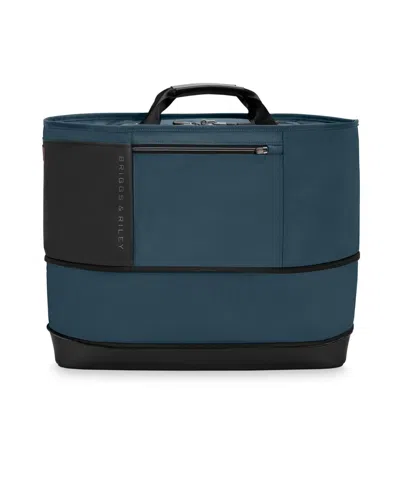 Briggs & Riley Zdx Expandable Overnighter In Blue