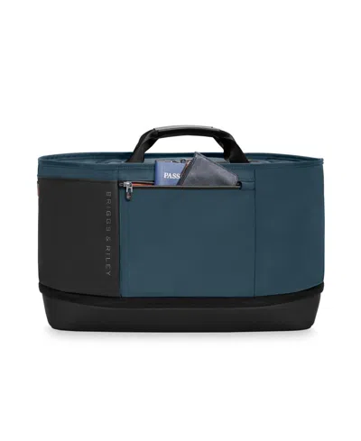 Briggs & Riley Zdx Expandable Overnighter In Blue