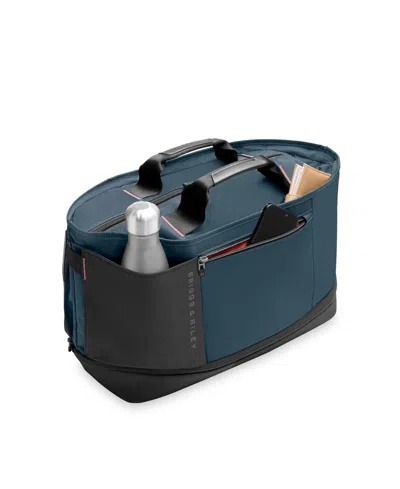 Briggs & Riley Zdx Expandable Overnighter In Blue