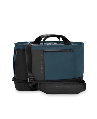 Briggs & Riley Zdx Expandable Overnighter In Blue