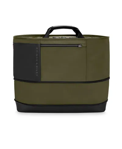 Briggs & Riley Expandable Overnighter Bag In Green