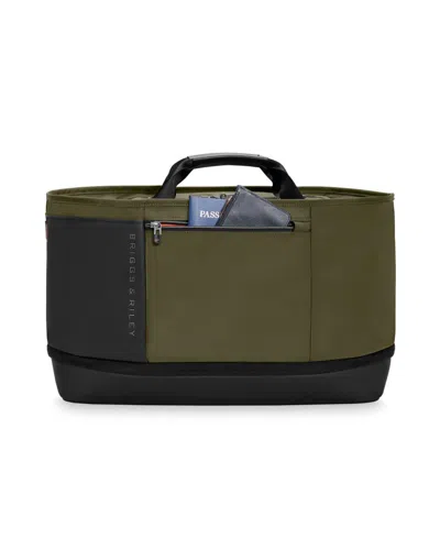 Briggs & Riley Expandable Overnighter Bag In Green