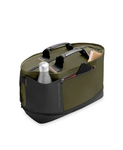 Briggs & Riley Expandable Overnighter Bag In Green