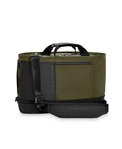 Briggs & Riley Expandable Overnighter Bag In Green