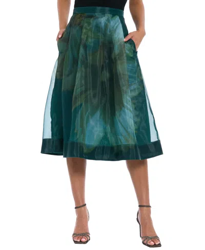 Muse Women's Pleated Organza Midi Skirt In Multi