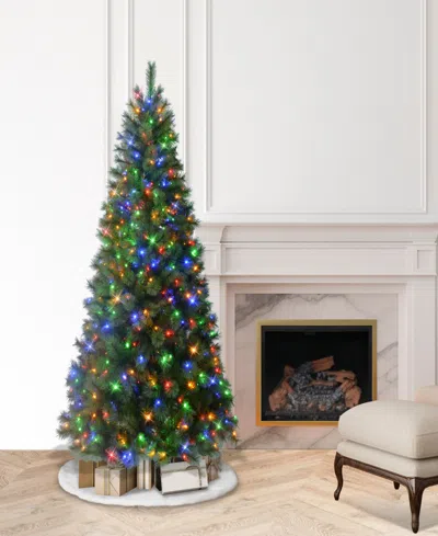 Puleo 6.5' Pre-lit Artificial Wyoming Pine Tree With Multi-function Led Lights In Green