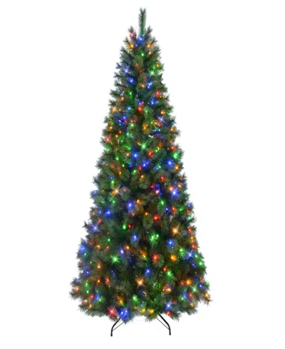 Puleo 6.5' Pre-lit Artificial Wyoming Pine Tree With Multi-function Led Lights In Green