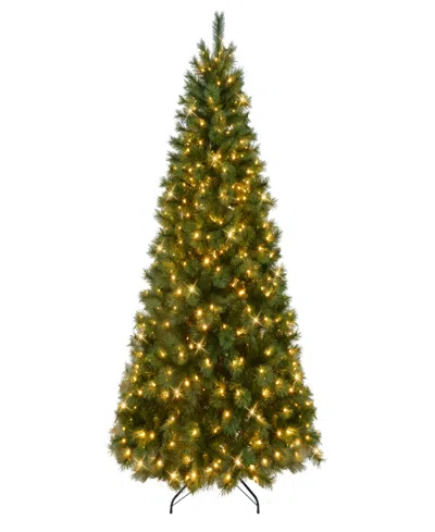 Puleo 7.5' Pre-lit Artificial Wyoming Pine Tree With Multi-function Led Lights In Green