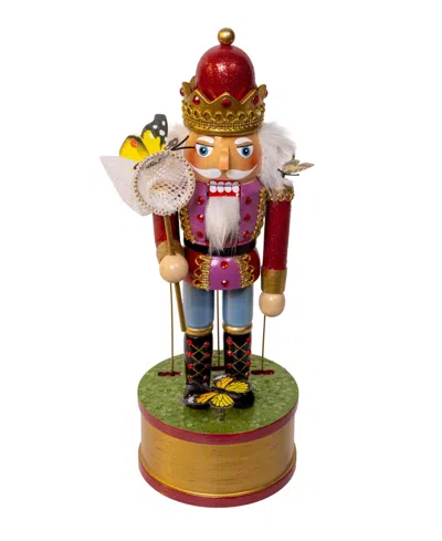 Kurt Adler 12-inch Wind-up Musical Butterfly Catcher Nutcracker In Multi